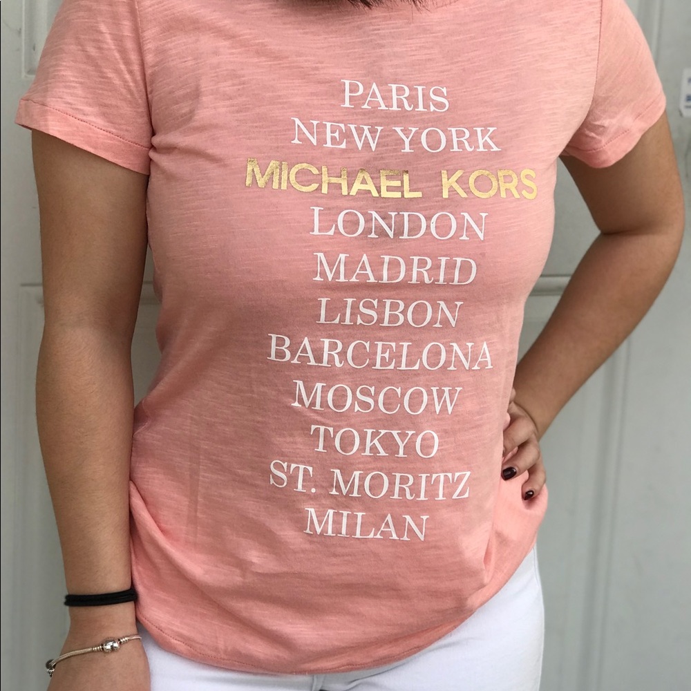 🌷MICHAEL KORS World Cities Cotton T-Shirt - Picture 6 of 7